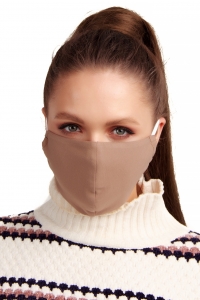 Многоразовая защитная тканевая маска бежевая