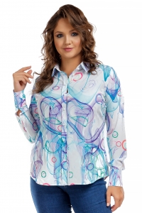Женская рубашка из ниагары с абстрактным принтом