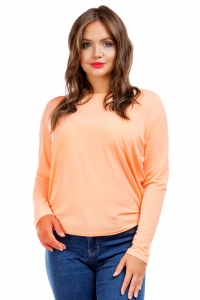 Блузка персикового цвета из трикотажа масло