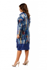 Платье-бохо из трикотажа с накладными карманами